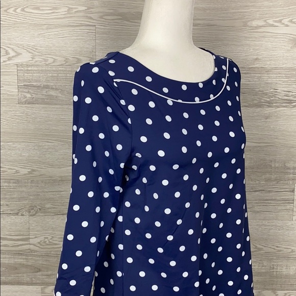 NWOT Land’s End Navy Polka Dot Cover Up Dress - Picture 2 of 7